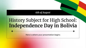 Sujet d'histoire pour le lycée : Jour de l'Indépendance en Bolivie