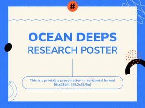 Affiche de recherche sur les fonds marins