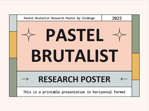 Investigación brutalista en colores pastel Póster