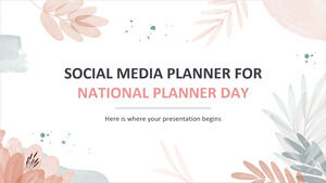 Planejador de mídia social para o Dia Nacional do Planejador