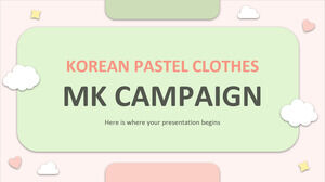 Campaña MK de ropa coreana en colores pastel