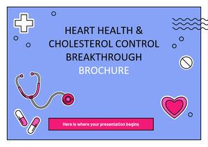 โบรชัวร์การพัฒนาสุขภาพหัวใจและการควบคุมคอเลสเตอรอล