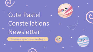 Bulletin d'information sur les constellations pastel mignonnes
