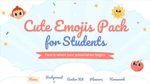 Pachet drăguț de emoji pentru studenți