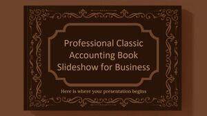 Professionelle klassische Buchhaltungsbuch-Diashow für Unternehmen