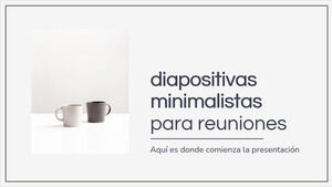 Diapositives minimalistes pour la réunion
