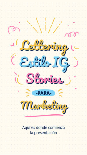 Historias de IG de estilo de letras para marketing