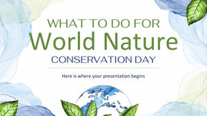 세계 자연 보호의 날에 해야 할 일