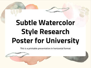 Subtle Watercolor Style Research Poster for University