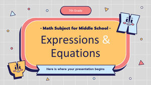 Materia di matematica per la scuola media - 7th Grade: Espressioni ed equazioni