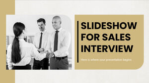 Presentación de diapositivas para la entrevista de ventas