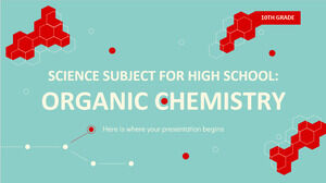 Materia di scienze per la scuola superiore - 10a classe: chimica organica
