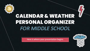 Organizador pessoal de calendário e clima para o ensino médio