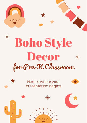 Boho-Stil-Dekor für das Vorschul-Klassenzimmer