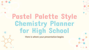 Planificateur de chimie de style palette pastel pour lycée