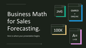 销售预测的商业数学