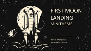 Minitemă pentru prima aterizare pe Lună