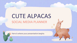 Cute Alpacas Social Media Planner Маркетинг