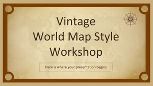Workshop in stile mappamondo vintage