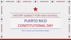 موضوع التاريخ للمدرسة الثانوية: يوم دستور بورتوريكو