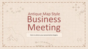 Spotkanie biznesowe w stylu antycznej mapy