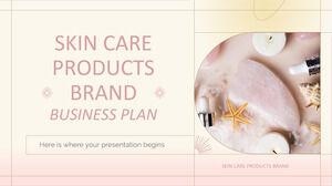 Skin Care Products Brand Business Plan