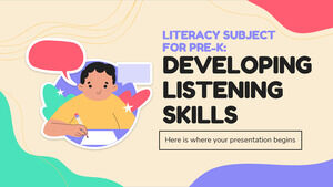Pre-K를 위한 읽기 쓰기 과목: 듣기 기술 개발