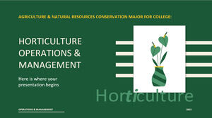 วิชาเอกเกษตรกรรมและการอนุรักษ์ทรัพยากรธรรมชาติสำหรับวิทยาลัย: การปฏิบัติการและการจัดการพืชสวน
