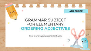 Materia de gramática para primaria - 4.º grado: Ordenar adjetivos未
