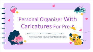 Personal Organizer Com Caricaturas Para Pre-K