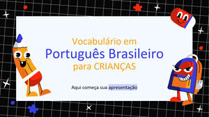 Vocabulaire portugais brésilien pour le pré-K