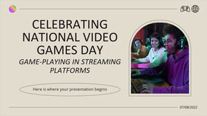 Celebrazione della giornata nazionale dei videogiochi sul gameplay nelle piattaforme di streaming