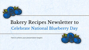 Newsletter di ricette di prodotti da forno per celebrare la Giornata nazionale dei mirtilli