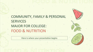 Kolej için Toplum, Aile ve Kişisel Hizmetler Anabilim Dalı: Yiyecek ve Beslenme