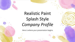 Profilul companiei în stil realistic Paint Splash