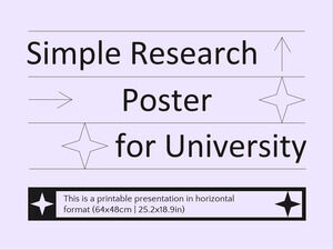 대학을 위한 간단한 연구 포스터