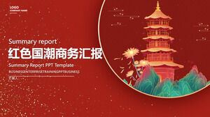 Red Celebration China-Chic Business Report Plantilla PPT Descargar