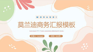 Morandi Color Matching Geschäftsbericht PPT-Vorlage herunterladen