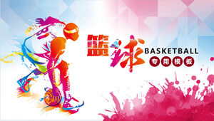 Basketball Player Background Basketball Theme PPT Template Download
