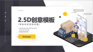 Kreative 2,5D-Logistikbranche-PPT-Vorlage herunterladen