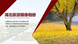 Modelo PPT de Álbum de Paisagem de Câmera de Turismo de Hubei
