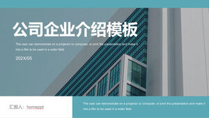 Unduh template PPT untuk pengenalan perusahaan Qingse Simplified Wind Company