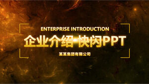Black Gold Flash Wind Enterprise Pengenalan Template PPT Download