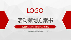 Download the PPT template for the red minimalist activity planning proposal