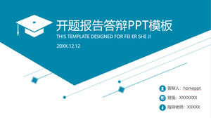 Download the PPT template for the opening report of the blue concise graduation thesis