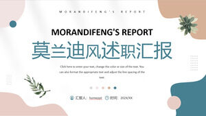 Laden Sie die PPT-Vorlage für den Dynamic Morandi Color Matching Report herunter