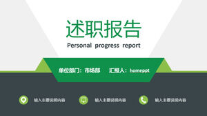 Pobierz szablon PPT raportu dotyczącego zielonego i minimalistycznego stylu biznesowego