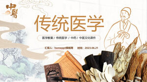 Modelo ppt de material didático de cultura de medicina tradicional chinesa Medicina tradicional