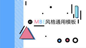 Unduh template PPT presentasi bisnis gaya MBE dengan skema warna merah dan biru yang dipersonalisasi