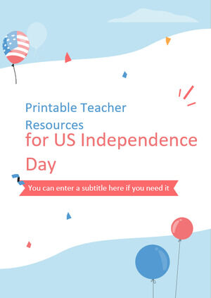 美国独立日可打印教师资源